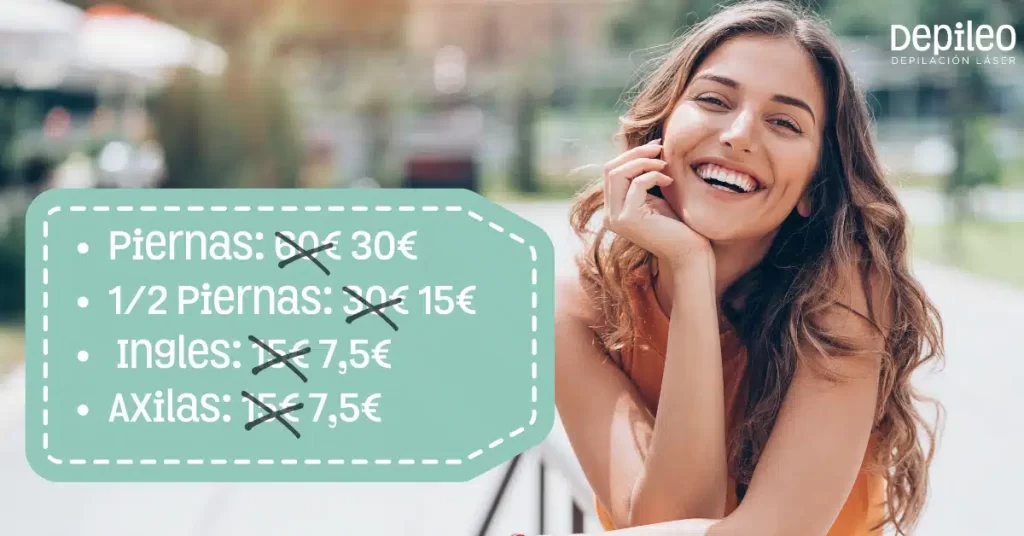 Listado de precios de depilación láser en Depileo Lorca con tecnología SHR.