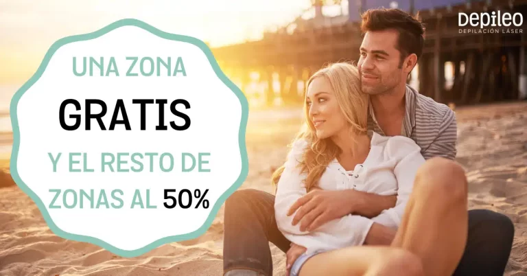 Promoción para nuevos clientes en Depileo Depilación Láser Murcia: una zona gratis y el resto al 50% de descuento.