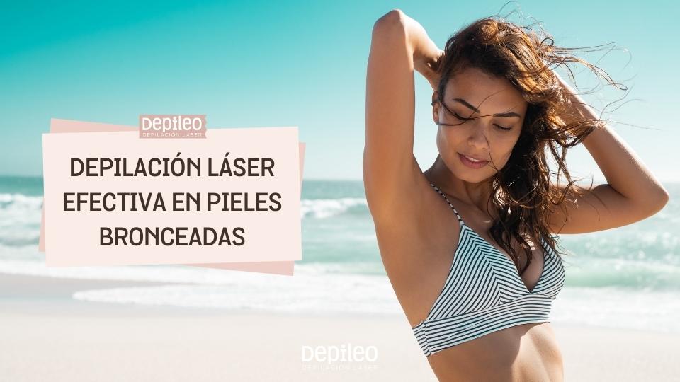 Depilación láser en axilas efectiva para pieles bronceadas.