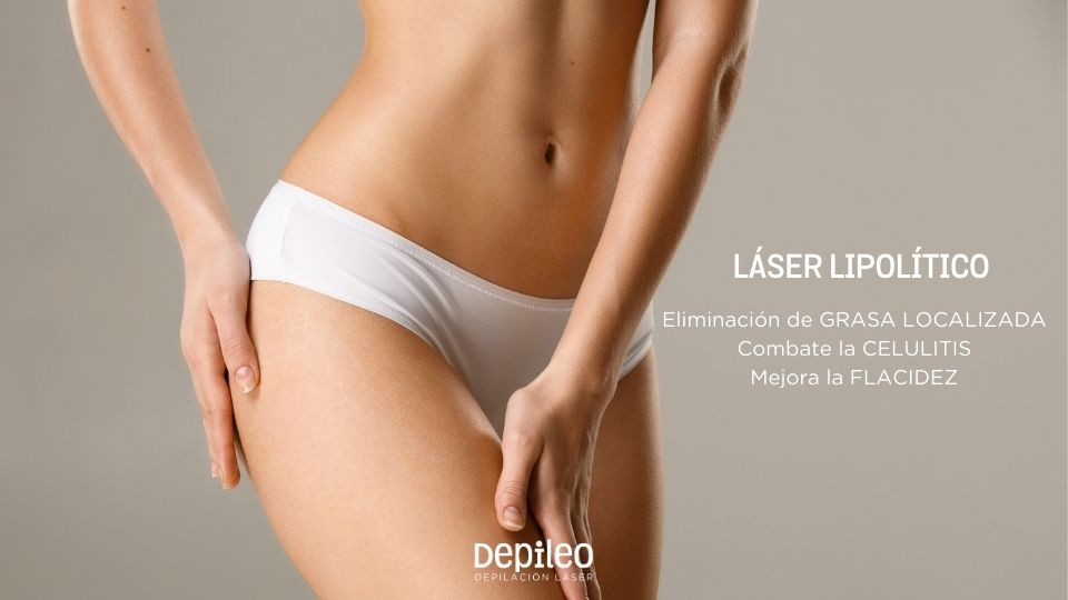 Láser lipolítico aplicado en zonas con grasa localizada para mejorar la silueta corporal.