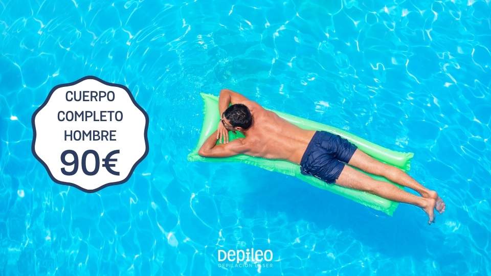 Depilación láser de cuerpo completo hombre por 90€ con los mejores precios de depilación láser - Depileo. Promoción de depilación láser de cuerpo completo hombre por 90€ en Depileo, con los mejores precios de depilación láser en Murcia, Cartagena, Lorca y Alicante.