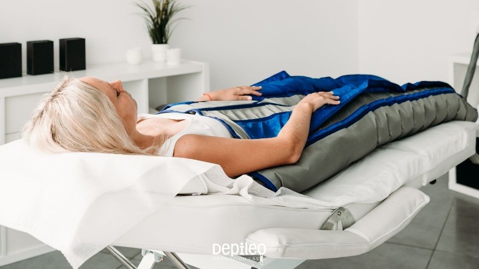 ecupera tu Bienestar con la Presoterapia de Depileo en Murcia, Cartagena, Lorca y Alicante Disfruta de los beneficios de la presoterapia en Depileo para tratar la retención de líquidos en Murcia, Cartagena, Lorca y Alicante.