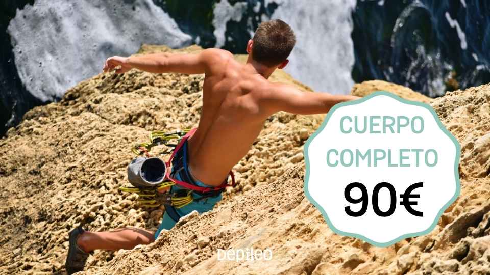 Promoción de bienvenida en Depileo Cartagena para depilación láser masculina Promoción especial en depilación láser para la espalda masculina en Cartagena.