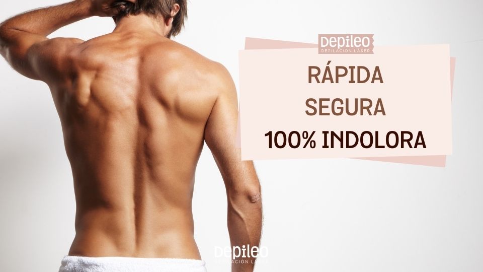 Resultados visibles tras sesiones de depilación láser en la espalda masculina en Lorca Espalda masculina mostrando resultados de depilación láser efectiva en Lorca.