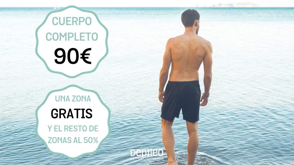 Precios competitivos en depilación láser masculina Oferta especial para depilación láser en la espalda masculina en Murcia.