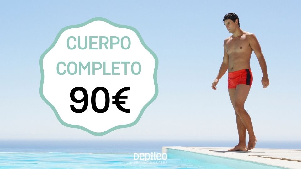 Cuerpo completo hombre por 90€ en Depileo Murcia, Cartagena, Lorca y Alicante. Hombre con pecho y abdomen depilados tras un tratamiento de cuerpo completo por 90€ en Depileo, disponible en Murcia, Cartagena, Lorca y Alicante.